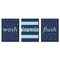 Big Dot of Happiness Boy - Blue and Navy - Kids Bathroom Rules Wall Art - 7.5 x 10 inches - Set of 3 Signs - Wash, Brush, Flush